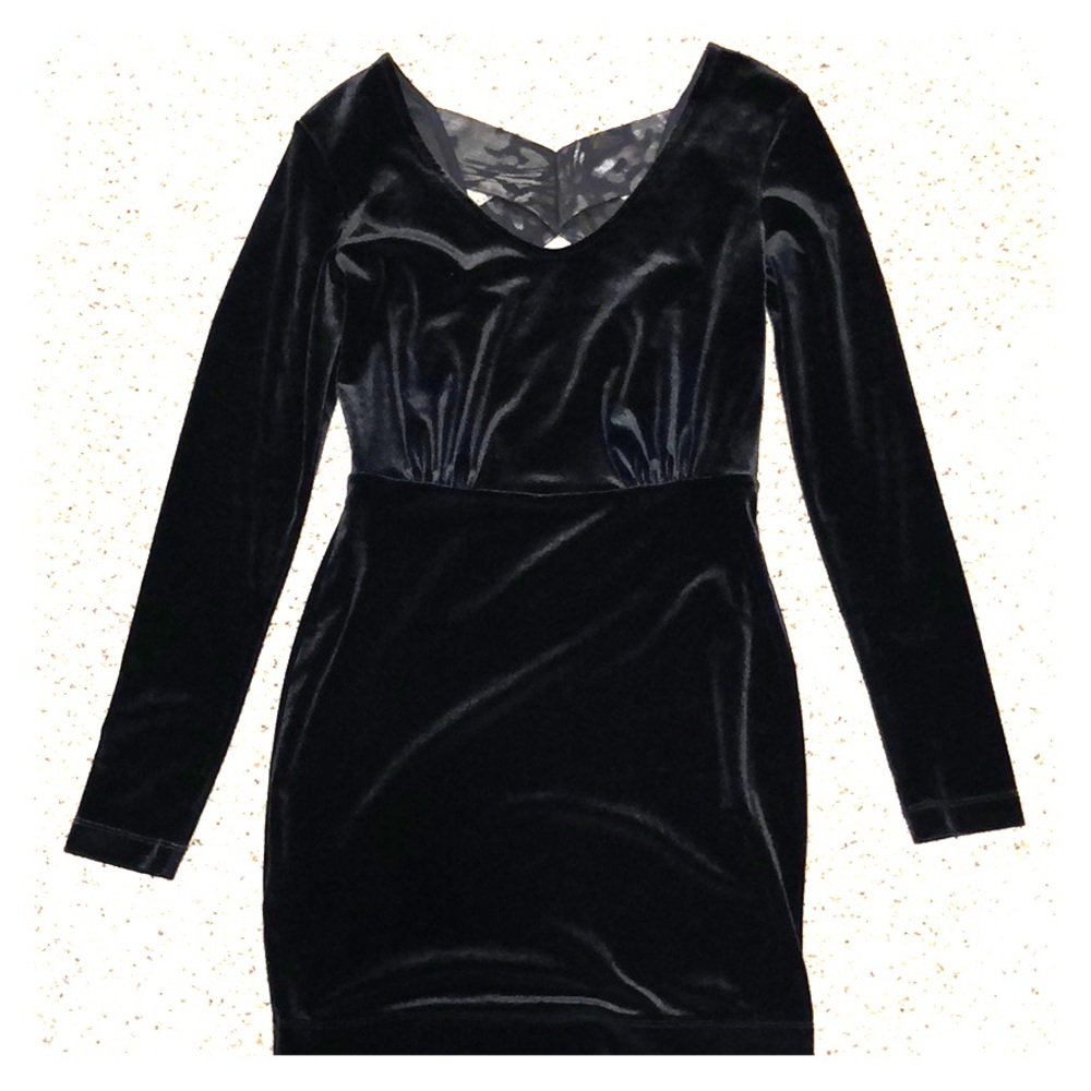 BCBGeneration velvet dress with back detail
